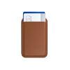 Satechi Vegan-Leather Wallet Stand - portfel i podstawka do iPhone'a z wegańskiej skóry kompatybilny z MagSafe (brown)